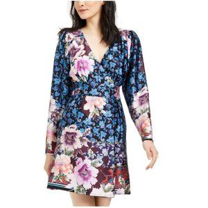 Nanette Lepore Printed Silk Faux-Wrap Dress